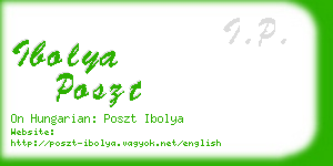 ibolya poszt business card